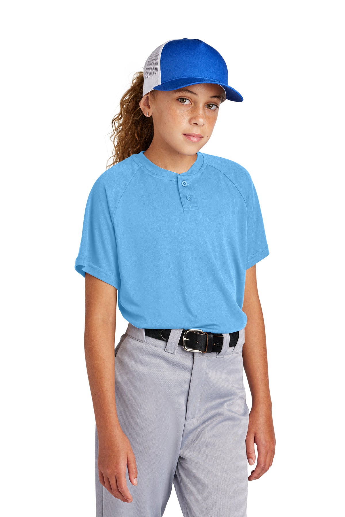 Sport-Tek® Youth PosiCharge Competitor 2-Button Henley