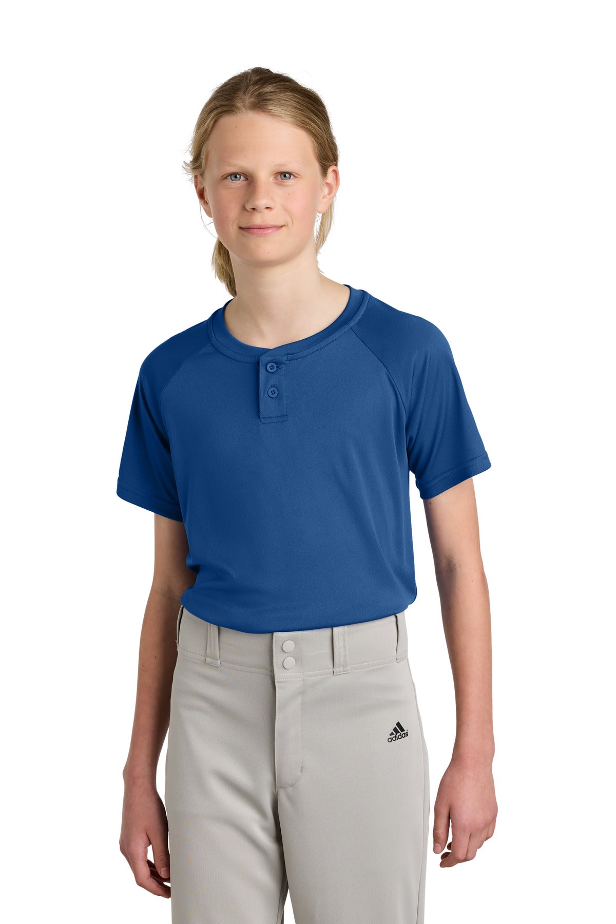 Sport-Tek® Youth PosiCharge Competitor 2-Button Henley