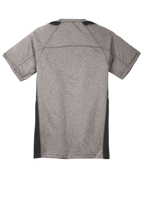 Sport-Tek® Youth Heather Colorblock Contender Crewneck Short Sleeve Tee