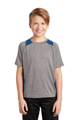 Sport-Tek® Youth Heather Colorblock Contender Tee