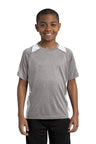 Sport-Tek® Youth Heather Colorblock Contender Tee