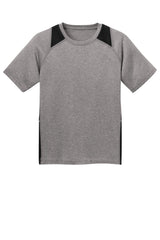 Sport-Tek® Youth Heather Colorblock Contender Tee