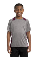 Sport-Tek® Youth Heather Colorblock Contender Crewneck Short Sleeve Tee