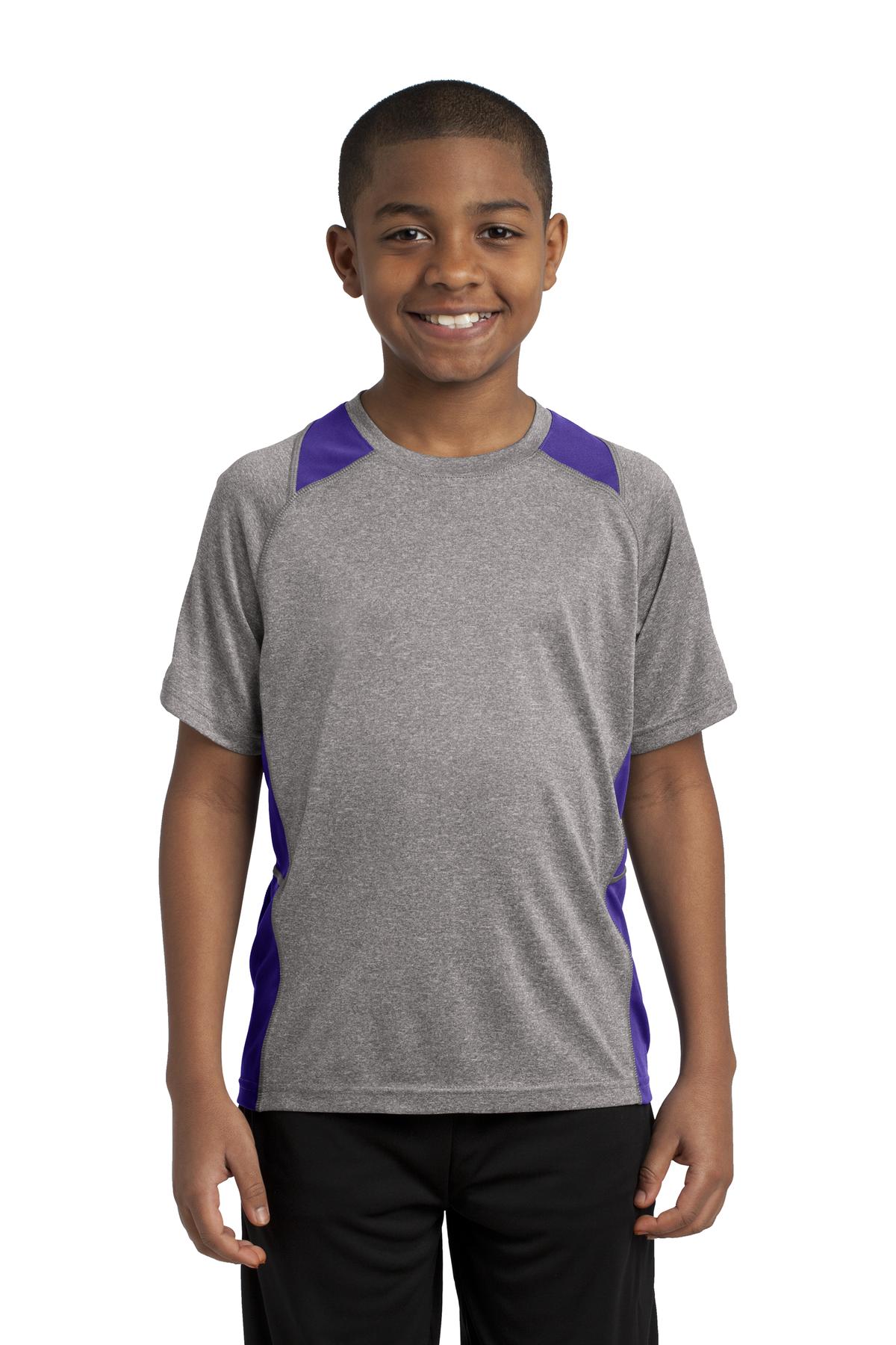 Sport-Tek® Youth Heather Colorblock Contender Tee