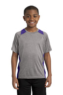Sport-Tek® Youth Heather Colorblock Contender Crewneck Short Sleeve Tee