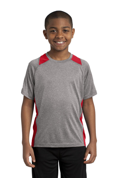 Sport-Tek® Youth Heather Colorblock Contender Tee