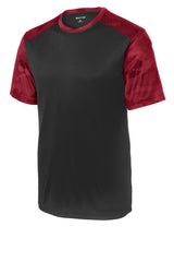 DISCONTINUED Sport-Tek® Youth CamoHex Colorblock Tee