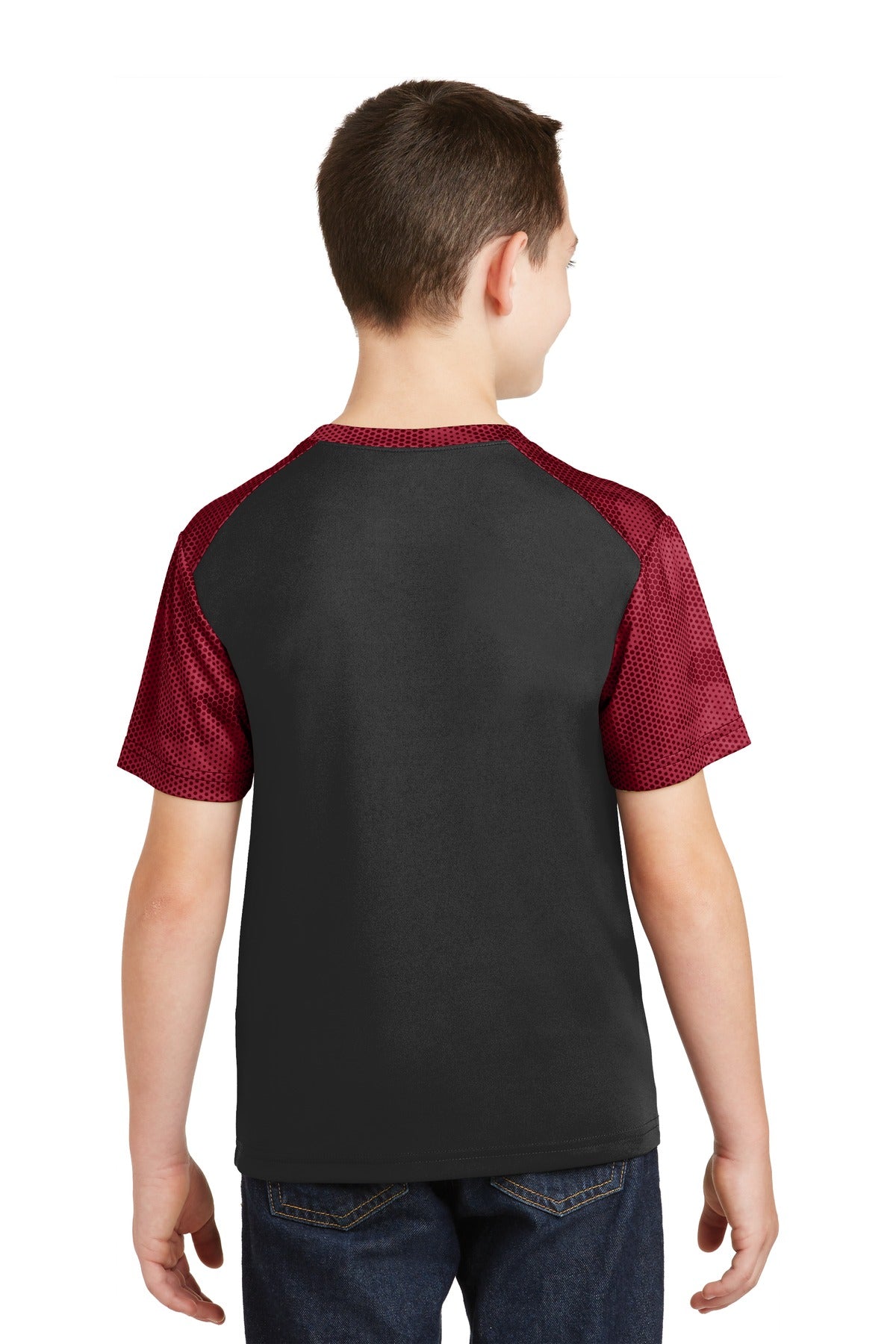 DISCONTINUED Sport-Tek® Youth CamoHex Colorblock Tee