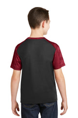 DISCONTINUED Sport-Tek® Youth CamoHex Colorblock Tee