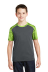 DISCONTINUED Sport-Tek® Youth CamoHex Colorblock Tee