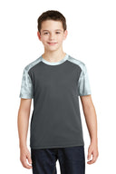 Sport-Tek® Youth CamoHex Colorblock Tee