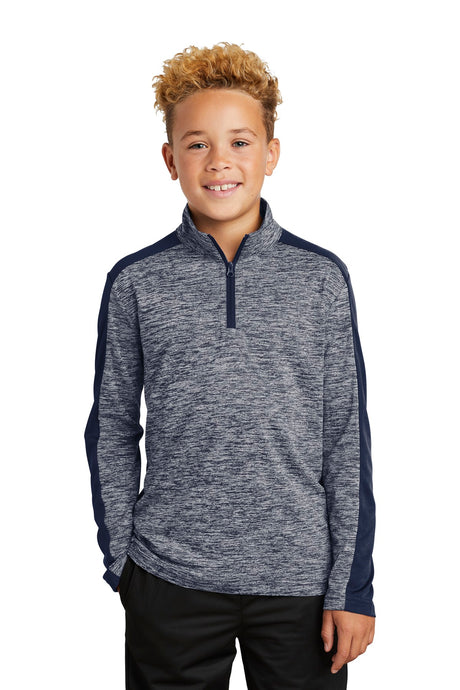 Sport-Tek® Youth PosiCharge Electric Heather Colorblock 1/4-Zip Pullover