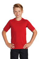 White youth performance rash guard tee for swimming and outdoor sports