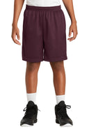Navy youth classic mesh shorts for sports and school athletics