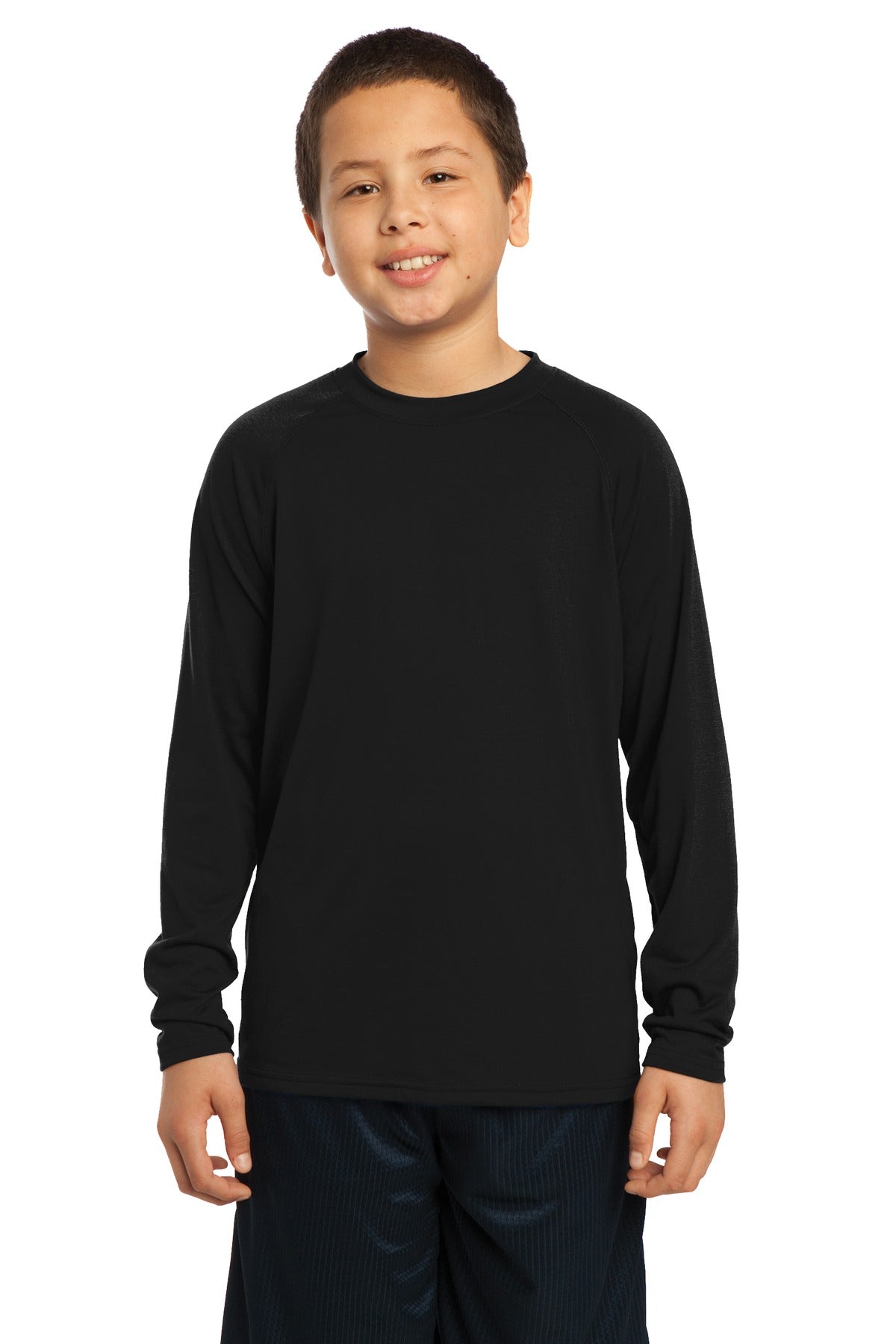 DISCONTINUED Sport-Tek® Youth Long Sleeve Ultimate Performance Crew