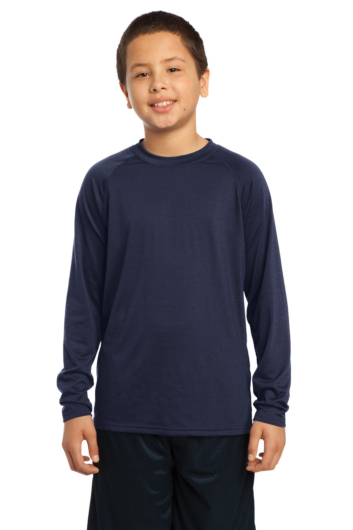 DISCONTINUED Sport-Tek® Youth Long Sleeve Ultimate Performance Crew