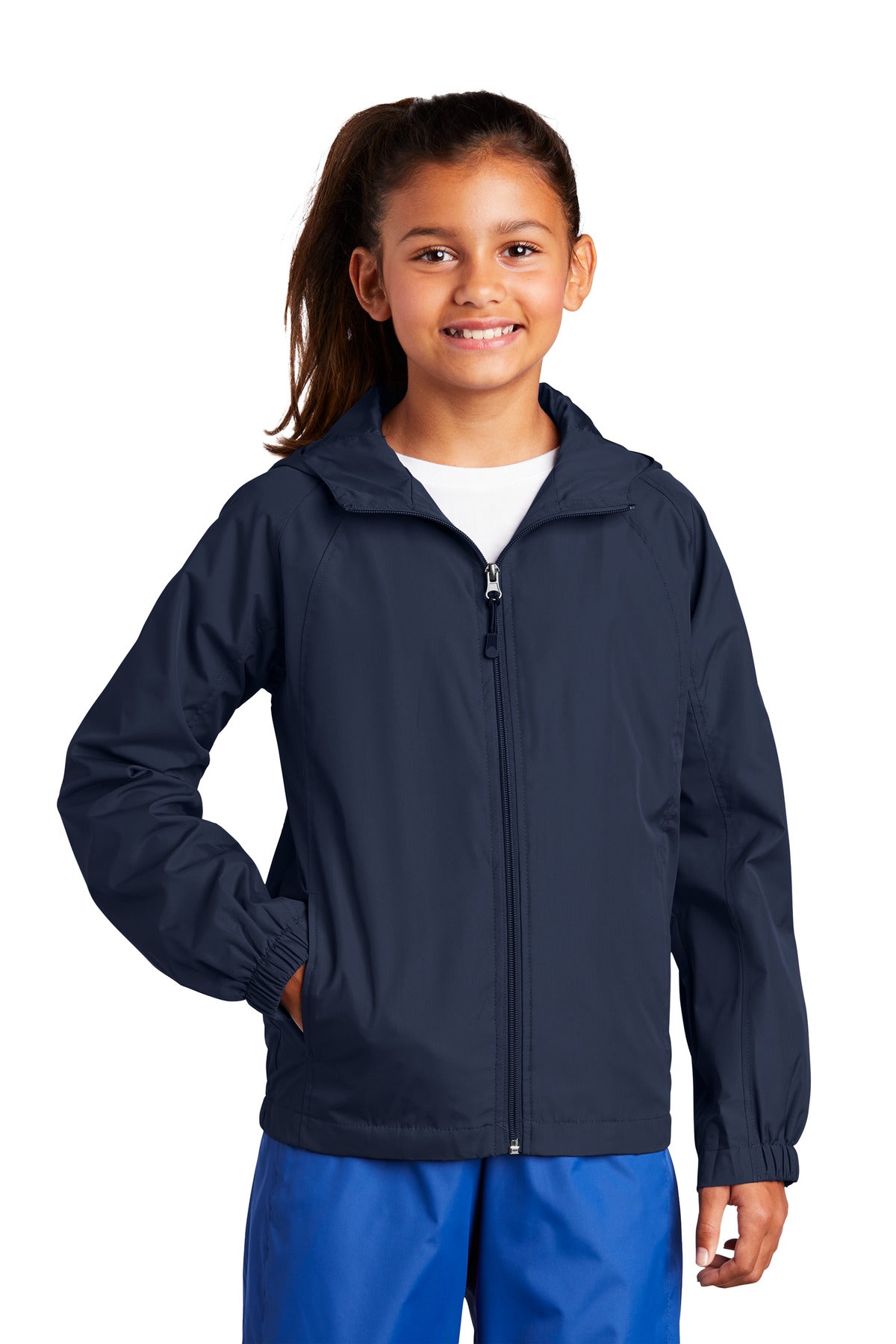 Sport-Tek® Youth Hooded Raglan Jacket