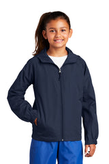 Sport-Tek® Youth Hooded Raglan Jacket