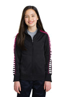 Sport-Tek® Youth Dot Sublimation Tricot Track Jacket