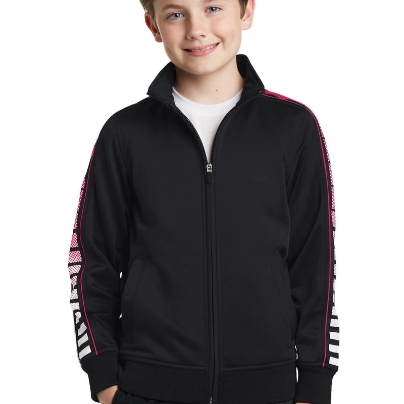 Sport-Tek® Youth Dot Sublimation Tricot Track Jacket