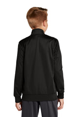 Sport-Tek® Youth Tricot Sleeve Stripe Track Jacket