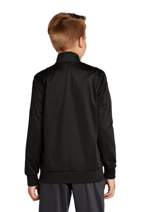 Sport-Tek® Youth Tricot Sleeve Stripe Track Jacket