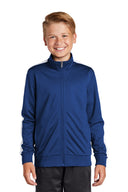 Sport-Tek® Youth Tricot Sleeve Stripe Track Jacket