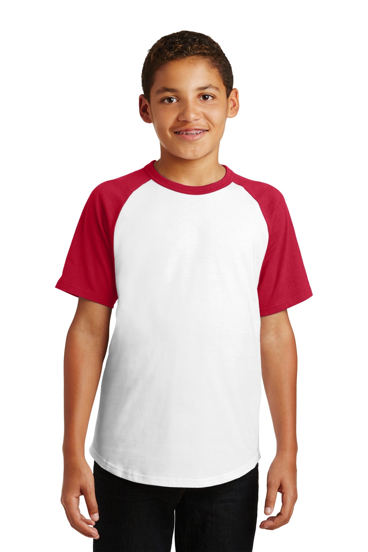 Sport-Tek® Youth Short Sleeve Colorblock Raglan Jersey