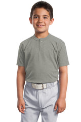 Sport-Tek® Youth Short Sleeve Henley