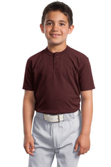 Sport-Tek® Youth Short Sleeve Henley