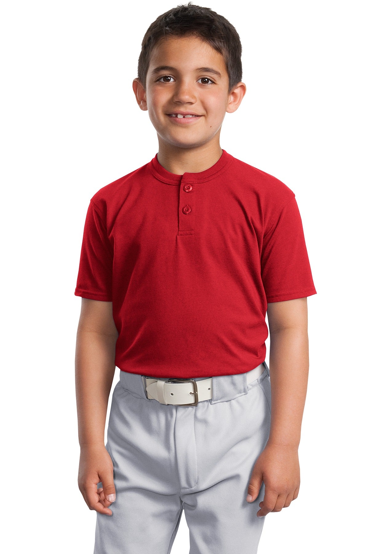 Sport-Tek® Youth Short Sleeve Henley