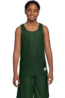 Black and White youth reversible mesh tank for basketball and team sports