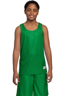 Black and White youth reversible mesh tank for basketball and team sports