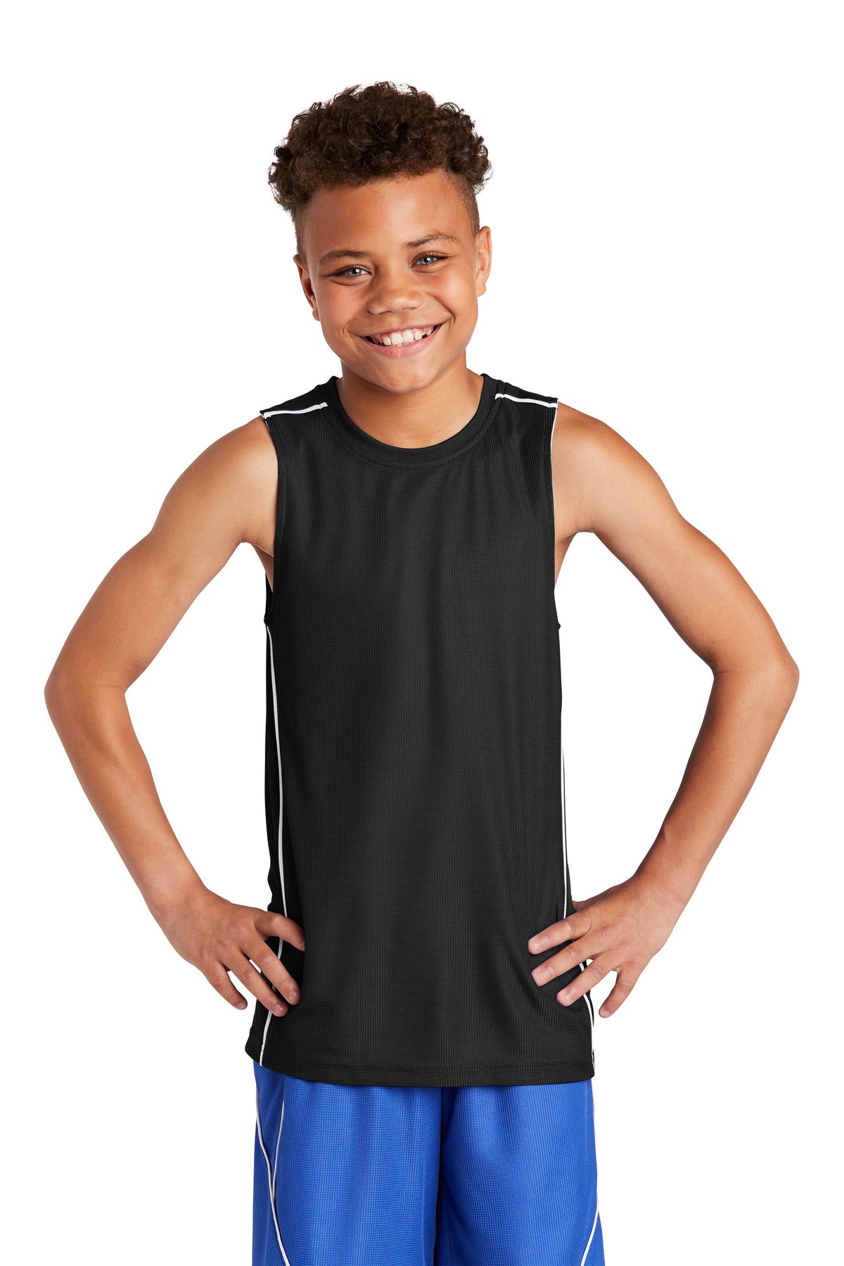 Sport-Tek® Youth PosiCharge Mesh Reversible Sleeveless Tee