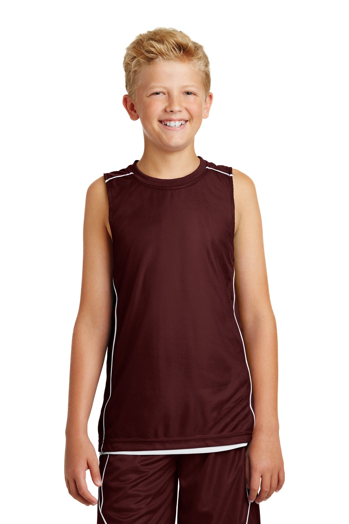 Sport-Tek® Youth PosiCharge Mesh Reversible Sleeveless Tee