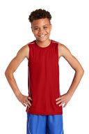 Camiseta sin mangas reversible de malla Sport-Tek® Youth Posi Charge