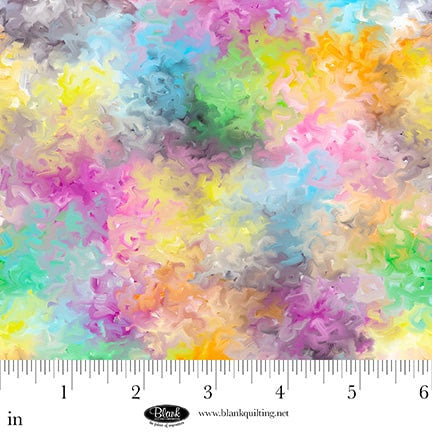 Cotton Print Yellow Color Splash Metro Mirage Fabric 44/45