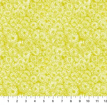 Cotton Yellow Dahlias Fabric by the Yard