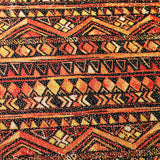 Tribal Style Polyester Spandex Fabric - Yellow Tribal Print, 58/60" Width (1 Yard)