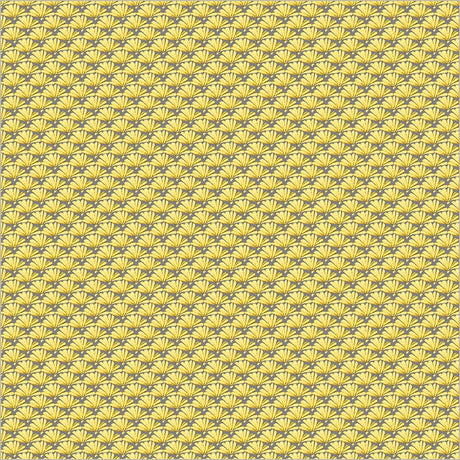 Cotton Print Yellow Verona Fanned Fabric by the Yard