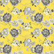 Cotton Print Yellow Verona Fiori Fabric Per Yard