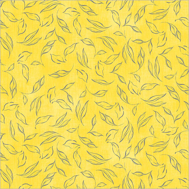 Cotton Print Yellow Verona Float Fabric 44/45"