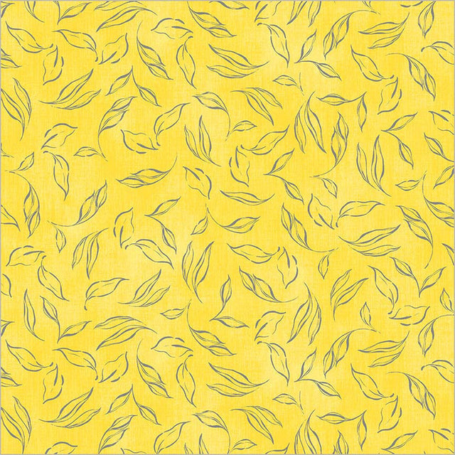Cotton Print Yellow Verona Float Fabric 44/45"