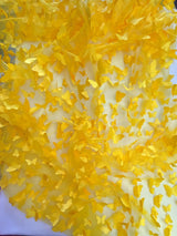 3D Butterflies Yellow Polyester Fabric - Light Weight Satin Butterflies, 54" Width (1 Yard)
