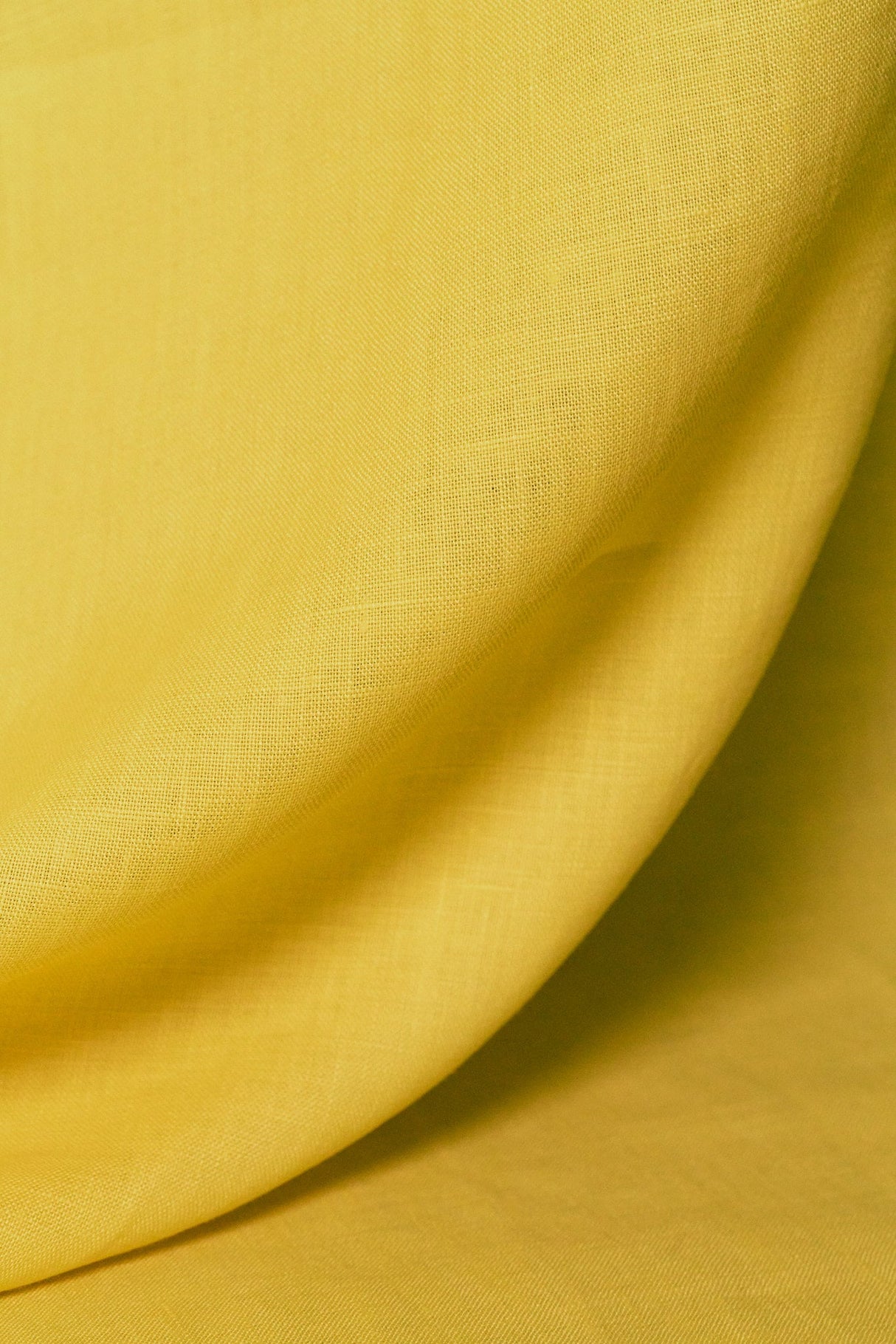 Pure Linen Mustard Fabric 5.5 oz