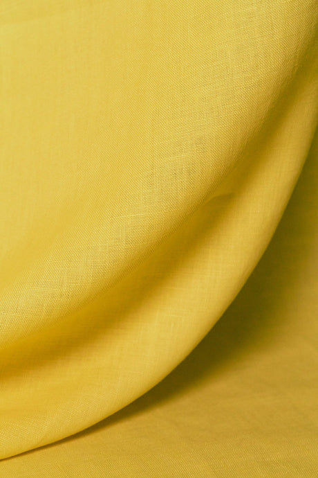 Pure Linen Mustard Fabric 5.5 oz
