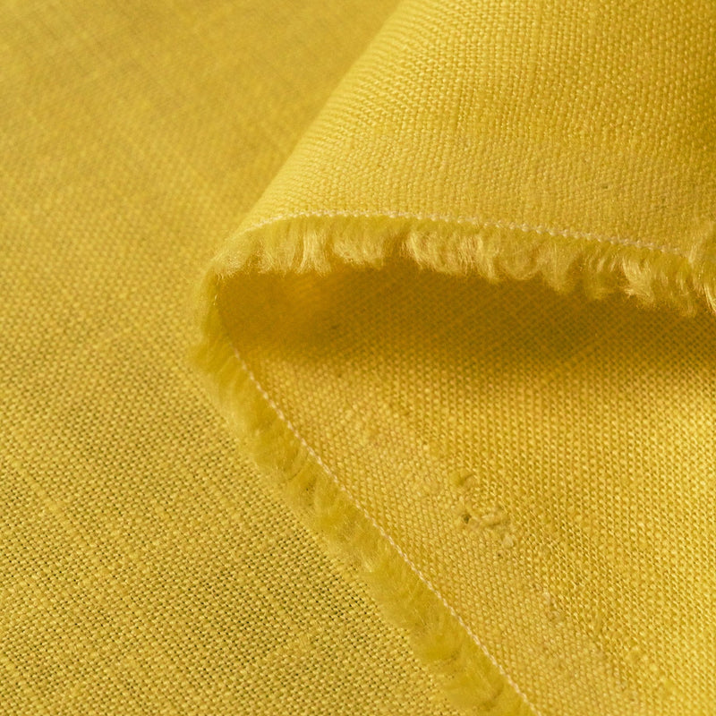 Pure Linen Mustard Fabric 5.5 oz