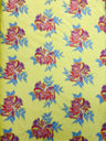 Multi Floral Color Jacquard Satin Fabric - Multi Floral Pattern, 58" Width (1 Yard)