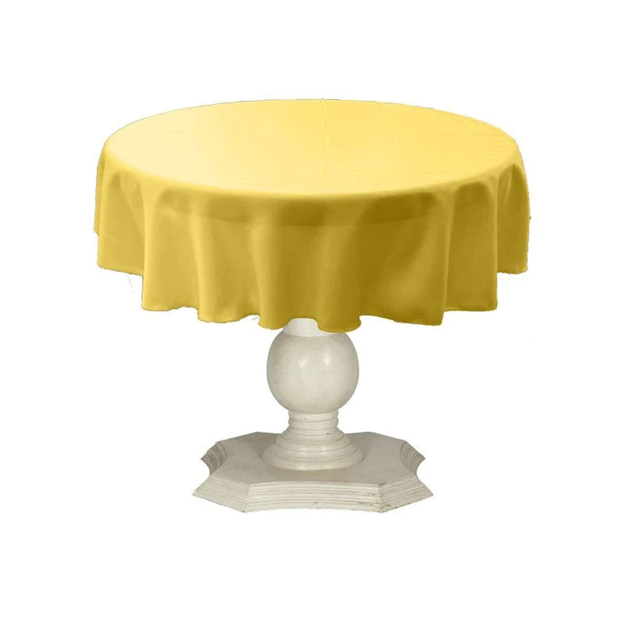 Tablecloth Dull Bridal Satin Fabric - Solid Color, 45" Round (1 Piece)