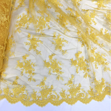 Corded Embroidered Lace Mesh